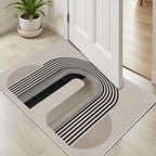Modern Washable Rug for Living Room 6x9, Boho Abstract Striped Area Rugs - Image 4