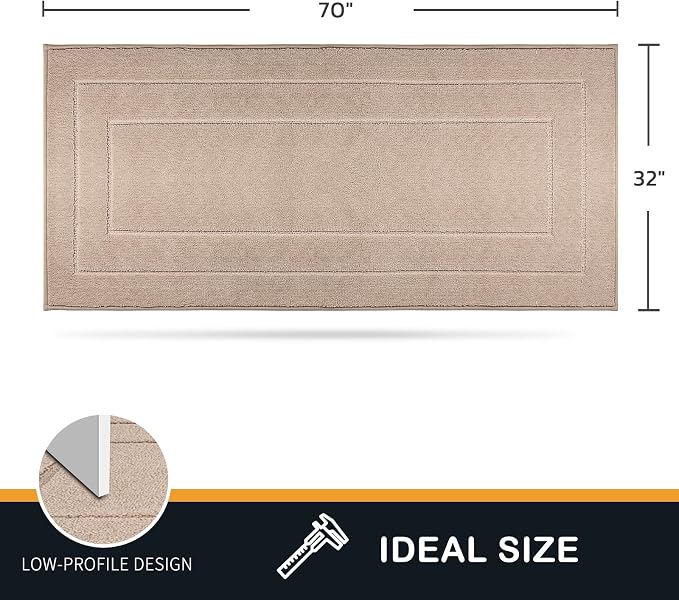 PURRUGS Dirt Trapping Door Mat 32" x 70", Non-Slip/Skid Machine Washable - Image 2
