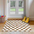 jinchan 2x3 Kids Area Rug Washable Indoor Entryway Doormat Modern Checkered by JINCHAN