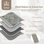 Enkor Runner Rugs for Hallway, 2.6x8 Washable Soft Non Slip Floor Rugs for - Image 7