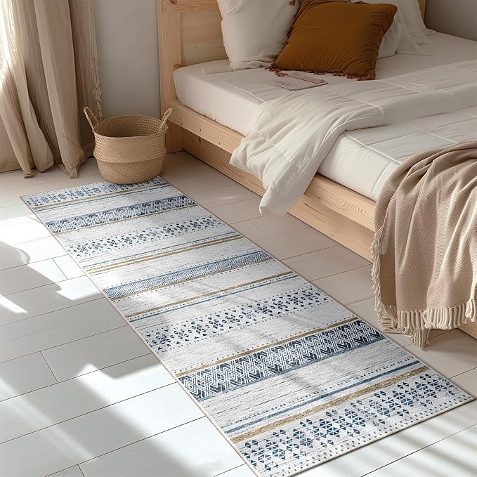BESTSWEETIE 2x8 Area Rugs for Living Room Washable Moroccan Farmhouse Neutral - Image 7