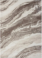 LUXE WEAVERS Lagos Collection 7983 Brown 2x3 Art Deco Geometric Area Rug - Image 3