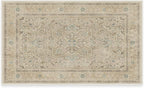RUGGABLE Washable Vintage Area Rug – Kamran Ivory Opal 3x5, Stain-Resistant by RUGGABLE