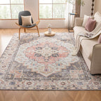 VK VK·LIVING Machine Washable Rug 6'x9' Vintage Design Washable Area Rugs by VKVK%C2%B7LIVING