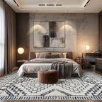 Rugshop Cream and Black Southwestern Tribal Area Rug – Boho Geometric Diamond - Image 8
