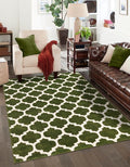 Rugs.com Lattice Collection Rug – 2x3 Dark Green Medium-Pile Rug Perfect by Rugscom
