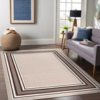 Beverly Rug Non Slip Area Rugs 3x5 Modern Bordered Non Skid Rubber Backing Soft - Image 3