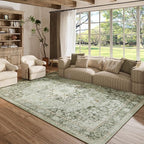 9×12 Machine Washable Rug for Living Room, Boho Vintage 9×12 Area - Image 3