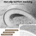 3x5 Tie-Dyed Grey Rugs for Bedroom Living Room, Fluffy Small Area Rug Soft Shag - Image 4