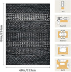 5x7 Machine Washable Area Rug for Living Room, Kids and Pets Friendly for - Image 2