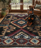 YIHOUSE Rustic Cabin Area Rug for Living Room 8x10, Machine Washable Lodge Bear - Image 6