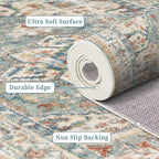 Enkor Runner Rugs for Hallway, 2.6x13 Washable Soft Boho Non Slip Floor Rugs - Image 3