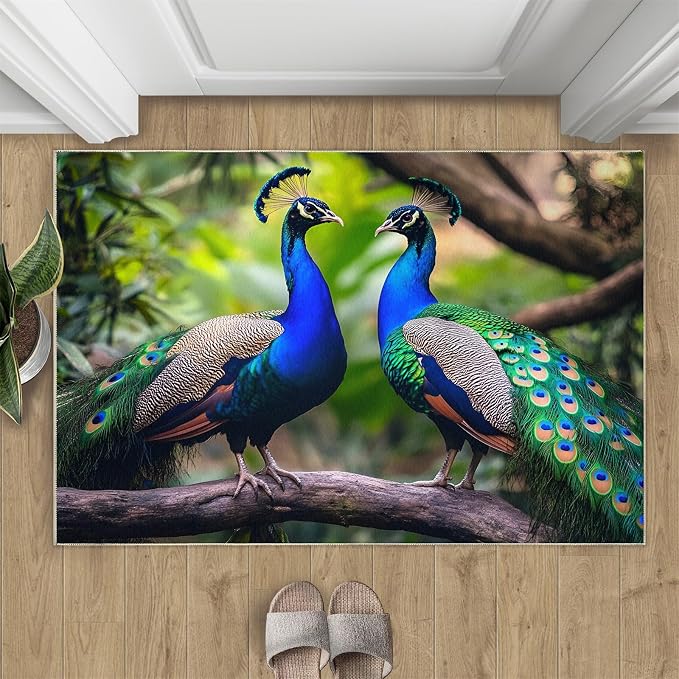 Peacock Rugs for Bedroom by STRELEC