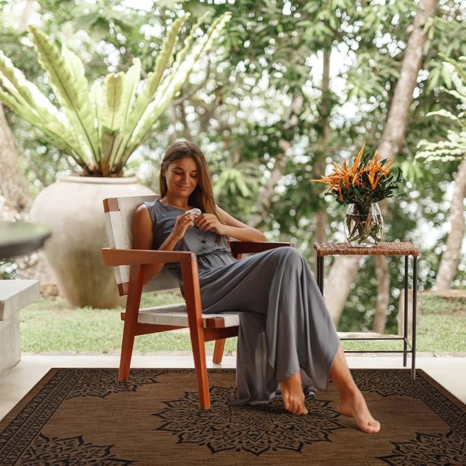CAMILSON Outdoor Rug, Modern Area Rugs - Image 10