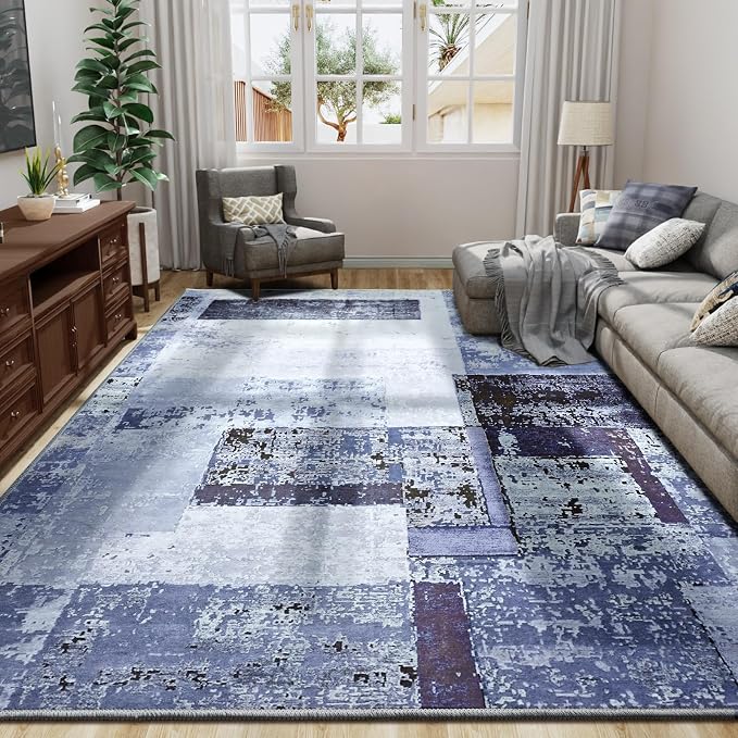 LOCHAS Rug for Living Room 6x9, Washable Soft Area Rugs for Bedroom, Abstract by LOCHAS