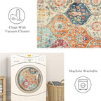 Lahome Moroccan Hallway Runner Rug, Oriental Laundry Room Rug Non-Slip Vintage - Image 4