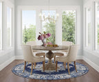 vivorug Round Rug 5ft Vintage Round Area Rug Non-Slip Indoor Carpet - Image 3