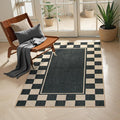 Moynesa Easy Jute Rug Checkered Outdoor Patio Rug 3x5, Washable Rugs by Moynesa