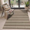 Lahome Striped Easy Jute Porch Rug, 3x5 Washable Rugs by Lahome
