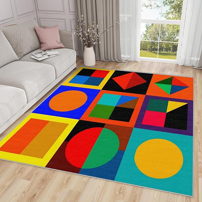 Geometric Large Rug by Unknown