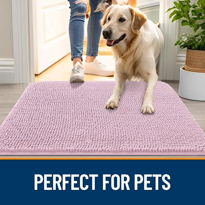OLANLY Dog Door Mat for Muddy Paws 24x16, Absorbs Moisture and Dirt, Absorbent - Image 6