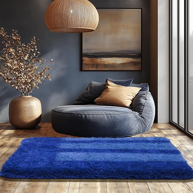 Zentavio Rugs for Boys Room Blue 3x5 Area Rugs for Living Room Small Navy - Image 6