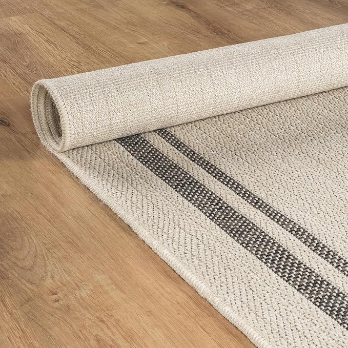Beverly Rug Easy Jute Bordered Rug 10x14 Washable Large Indoor Outdoor Area Rugs - Image 8