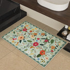 2x3 Washable Rug for Entryway, Floral Green Soft Small Area Rug, Non Slip - Image 4