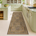 Non Slip 2x7 Gold Brown Kitchen Runner by HazoHaus