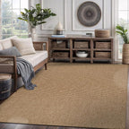CAMILSON Easy Jute Rug 5x7, Indoor Outdoor Natural Color Farmhouse Area Rugs - Image 6