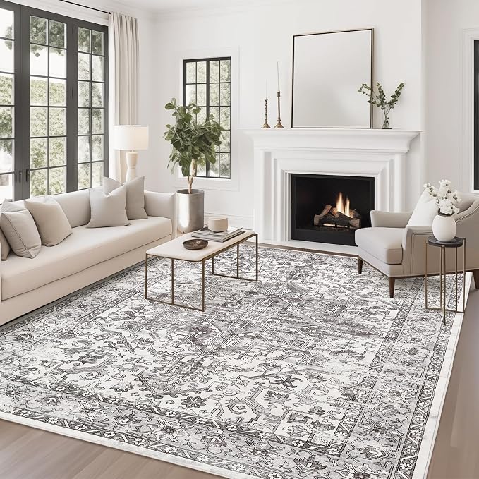 zesthome 9x12 Area Rugs, Stain Resistant Washable Rug, Ultra-Thin Rugs by Zesthome