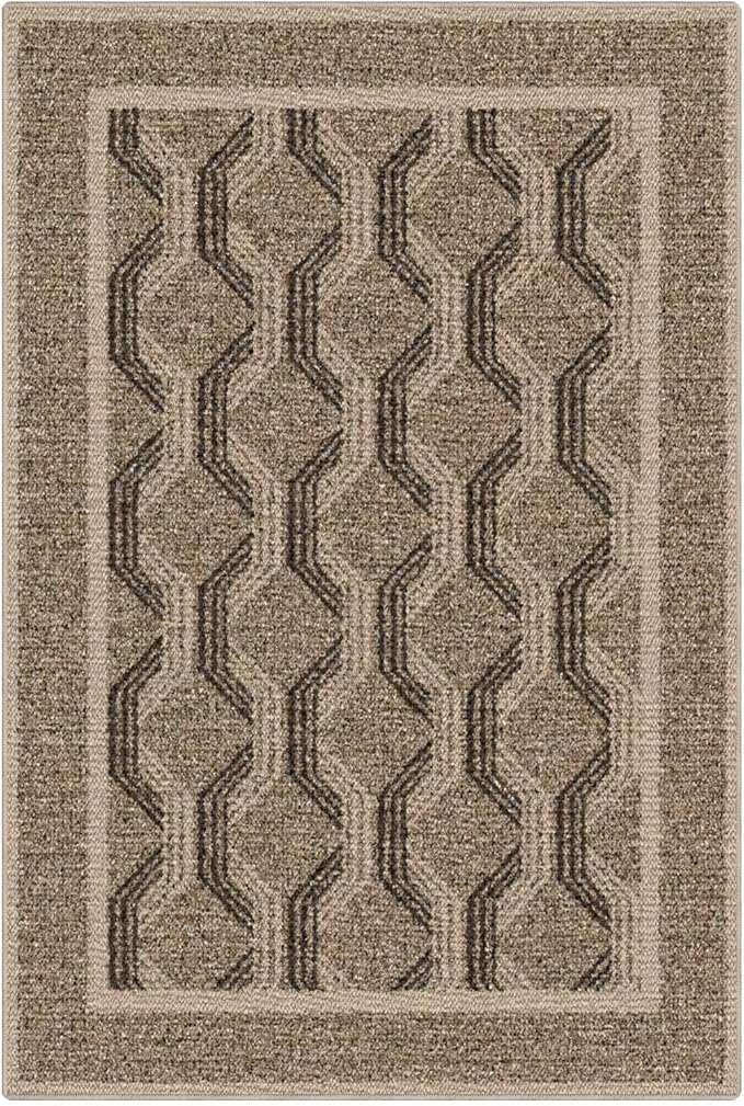 LUMI 4x6 Washable Area Rug for Living Room, Ultra Soft Modern Abstract Rugs Non - Image 3