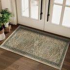 2x4 Entryway Small Rug, Retro Distressed Medallion Door Mat Indoor Entrance by Jainmy
