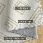 Washable 5x6 Modern Geometric Rug Living Room, Modern Geometric Home Decor - Image 6