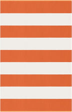 KOZYFLY Orange and White Striped Rug Doormat 2x3 Ft Halloween Fall Cotton Woven - Image 8