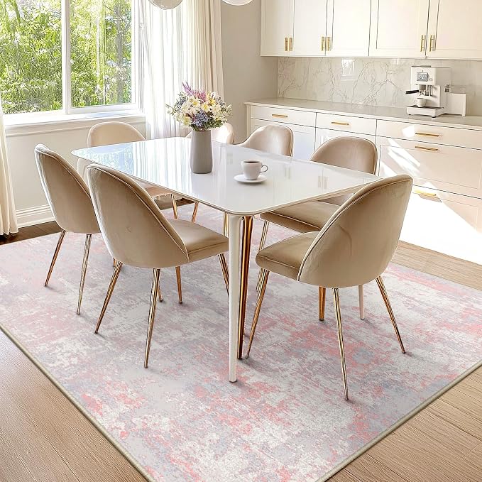 Washable Area Rugs 8'x10' Non-Slip Modern Abstract Soft - Image 6