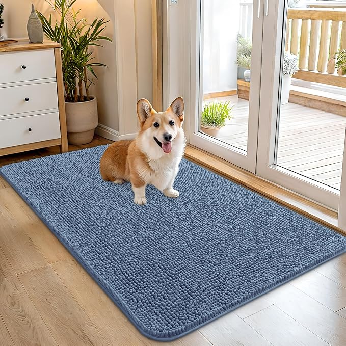 OLANLY Dog Door Mat for Muddy Paws 45x27, Absorbs Moisture and Dirt, Absorbent by OLANLY