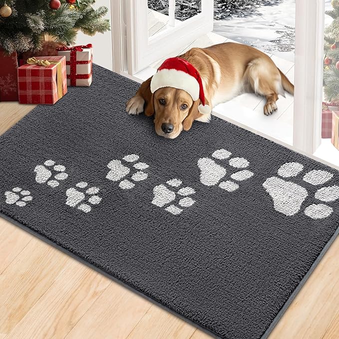 Timo Indoor Door Mat, Front Door Mat 32"x40" Non-Slip Rubber Backing Absorbent by Timo