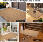 Large Front Door Mat Outside Entrance, Outdoor Indoor Door Mats - Image 6