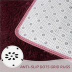 duduta Burgundy Plush Area Rugs - Image 6