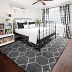 ONASAR 5x7 Area Rugs for Living Room Bedroom, Washable Fluffy Grey and White - Image 6
