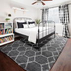 ONASAR 8x10 Area Rugs for Living Room, Fluffy Grey and White Bedroom Rug - Image 6