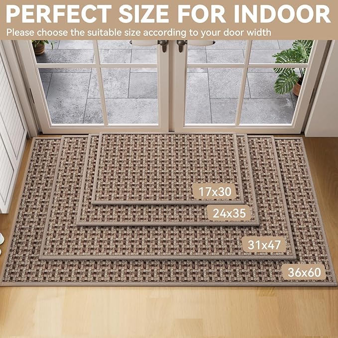 Indoor Door Mat 36x60 Dirt Resistant and Absorbent, Non-Slip Rubber Backing - Image 2