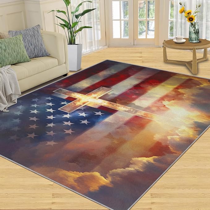 6x8 American Flag Classroom Rugs - Image 3