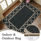Moynesa Moroccan Easy Jute Outdoor Rug 8x10, Geometric Farmhouse Carpet - Image 9