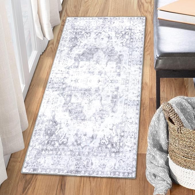 COMSLE Washable Door Mat, Front Door Mat Indoor Faux Wool Absorbent Small Rugs by COMSLE