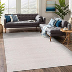 Beverly Rug Easy Jute Off White Rug 5x7 Solid Washable Durable Outdoor Indoor by BeverlyRug