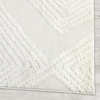 Antep Rugs Palafito 6x9 Geometric Shag Diamond High-Low Pile Textured Indoor - Image 4
