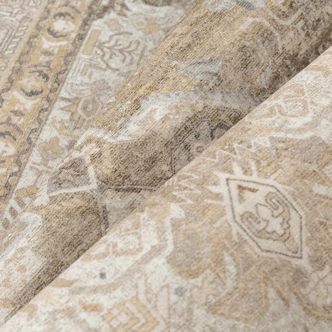 5x7 Washable Vintage Area Rug for Living Room Bedroom Non Slip Distressed - Image 8