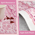 Bright Pink Area Rug for Girls Bedroom, 3x5 Soft Washable Rugs - Image 5
